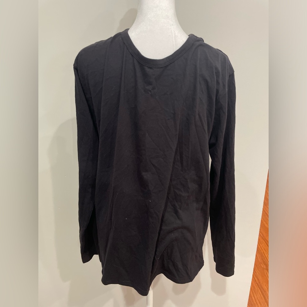 Men’s Royal Class Plain Black Long Sleeve Size Large Unisex